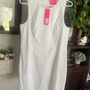 Lilly Pulitzer White Floral Midi Dress